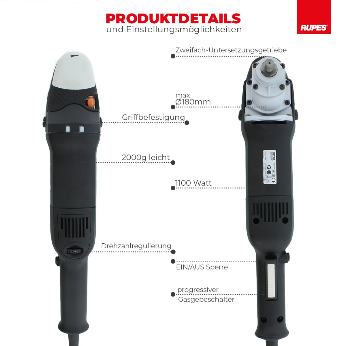 Rupes BigFoot LH18ENS Rotationspoliermaschine