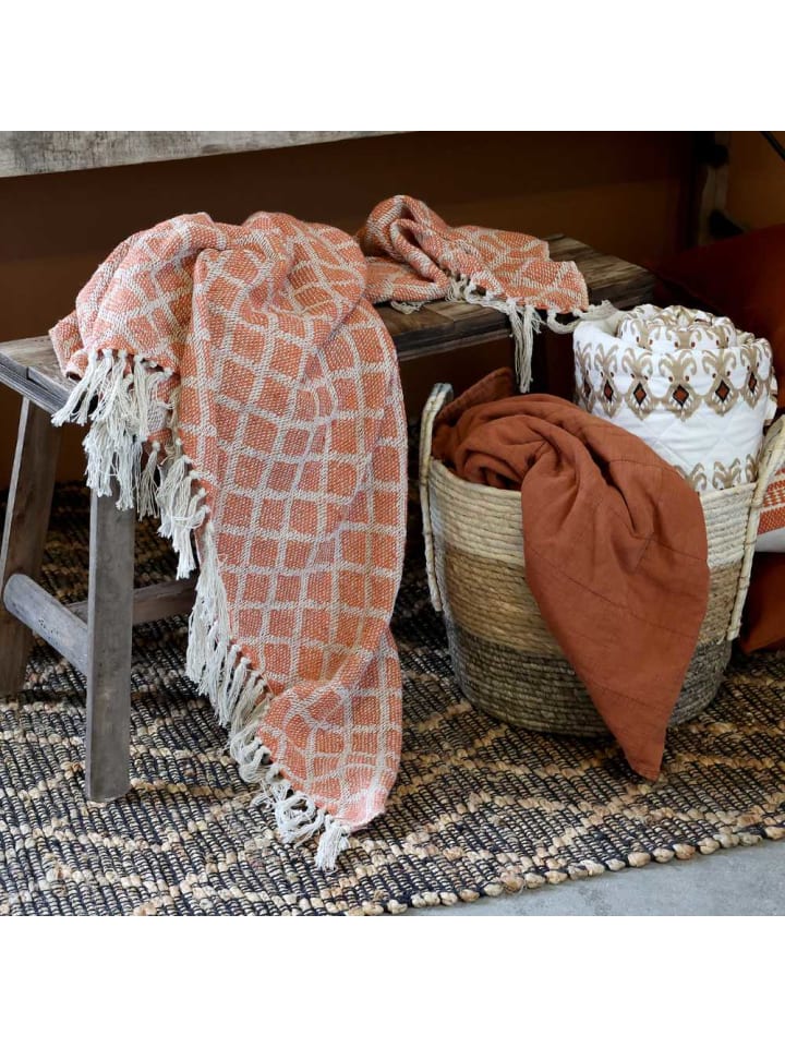 Chic Antique Decke AIX Terracotta Creme 150x130 cm günstig kaufen onesize
