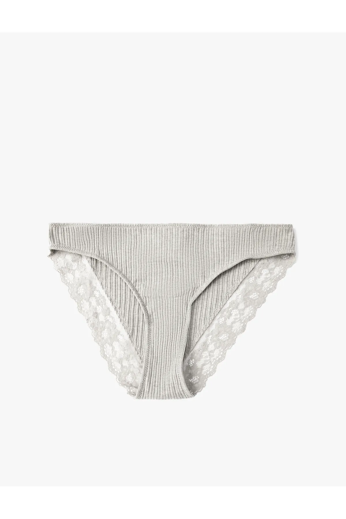 Koton  Gerippter Slip mit Spitzendetail