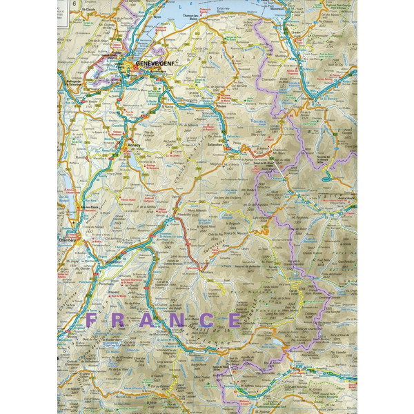 Reise Know-How Landkarte Alpen 1:550.000 - Straßenkarte