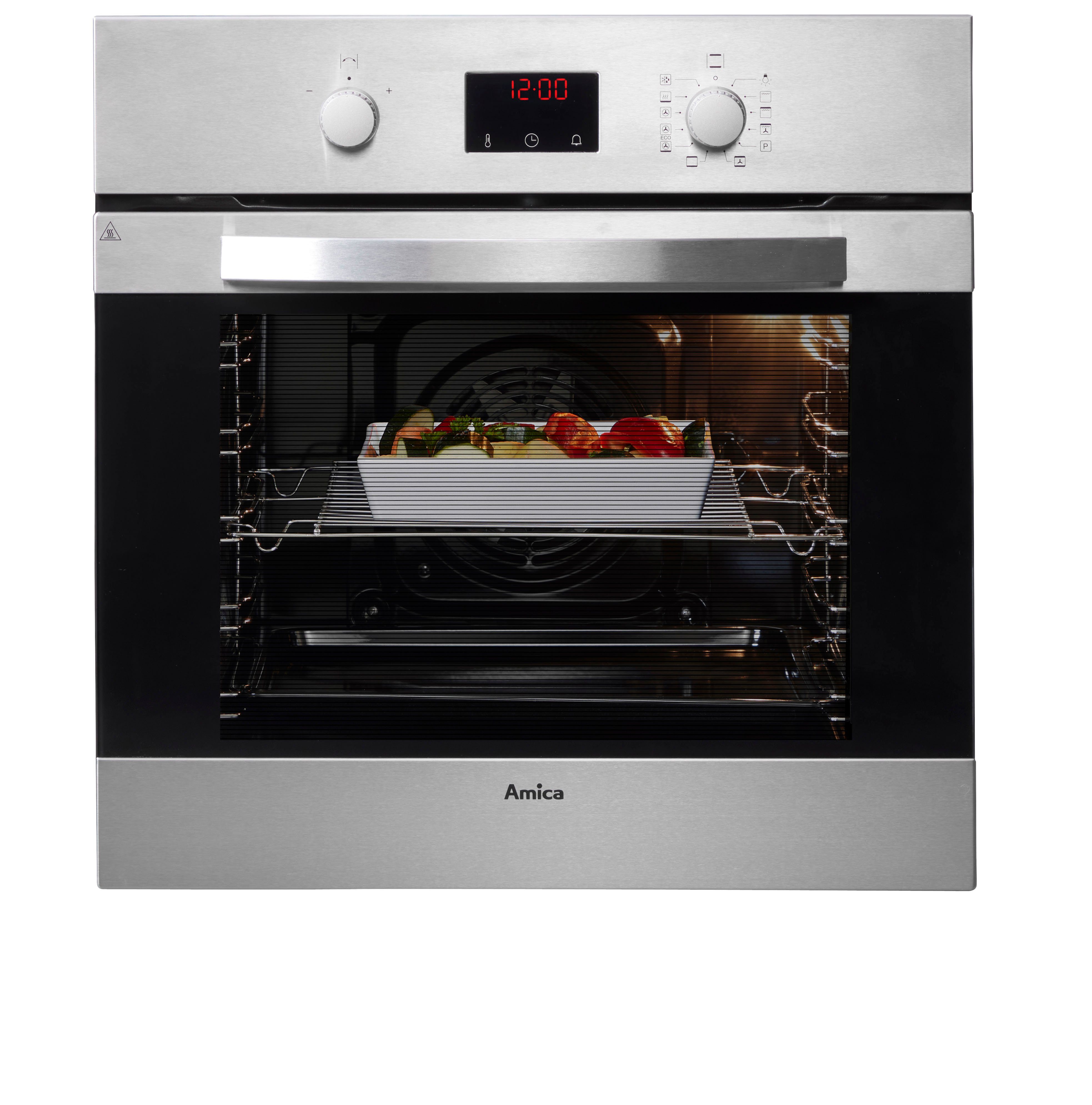 Amica Backofen EBP 13624 E, mit Teleskopauszug nachrüstbar, Pyrolyse-Selbstreinigung