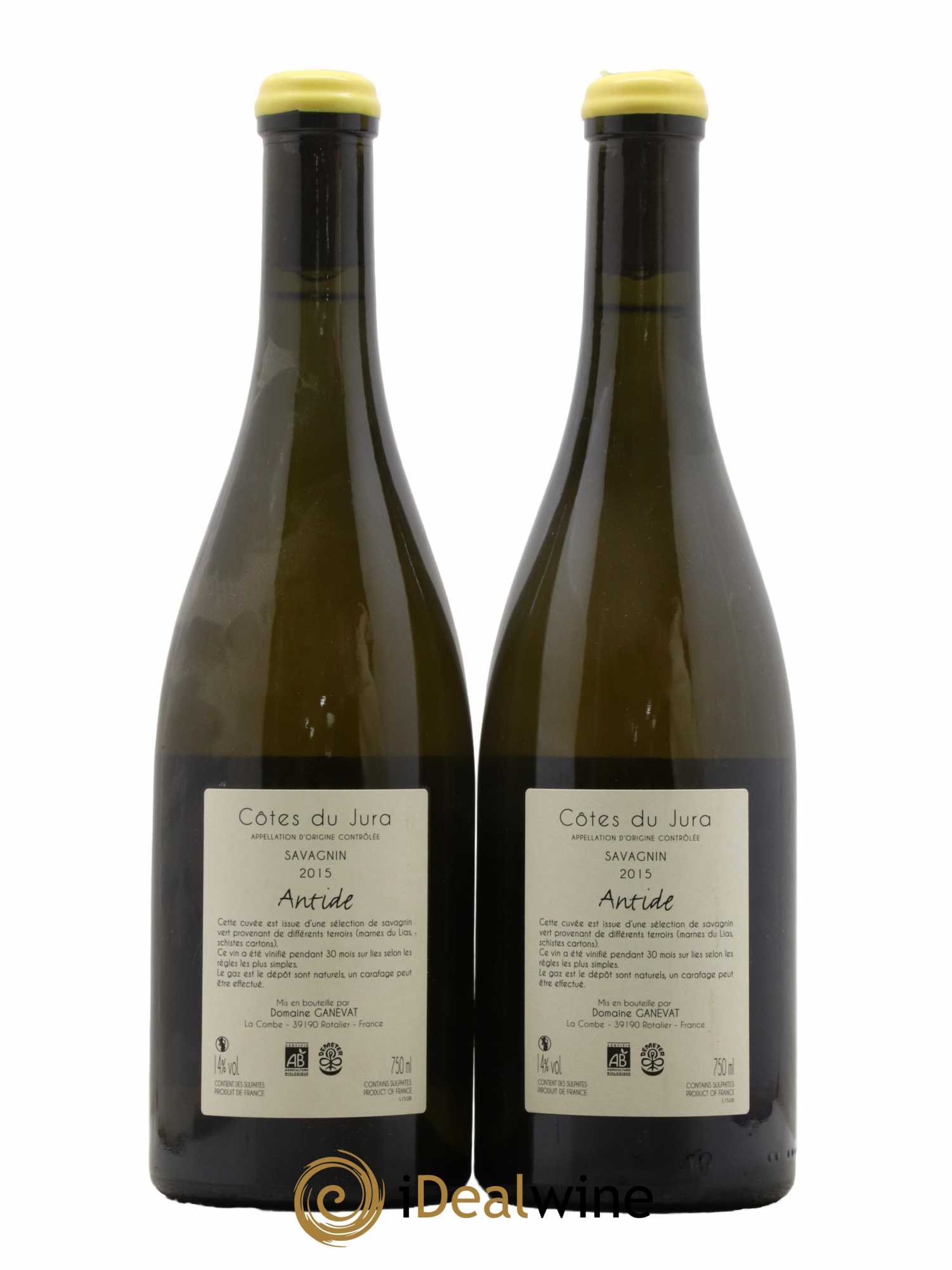 Côtes du Jura Savagnin Antide Jean-François Ganevat (Domaine)  2015 - Lot de 2 Bouteilles