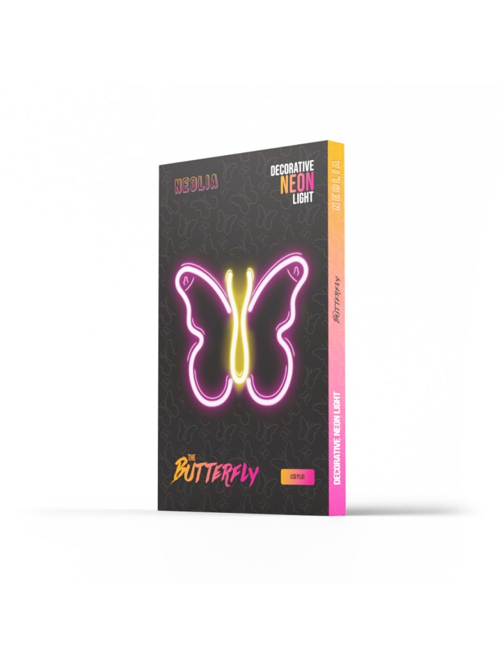 Forever Lights Neon LED Zeichen Licht USB LED Licht Home Leuchtschild Nachtlicht Schmetterling-Pink in Pink günstig kaufen onesize