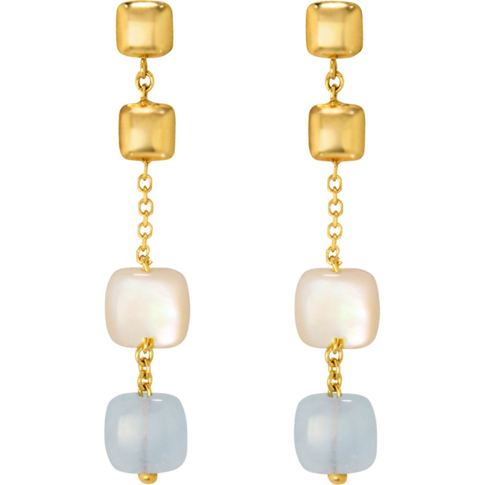 Valeria Boucles d'oreilles à fermoir à poussette 375 Or jaune Boucles d'oreilles
