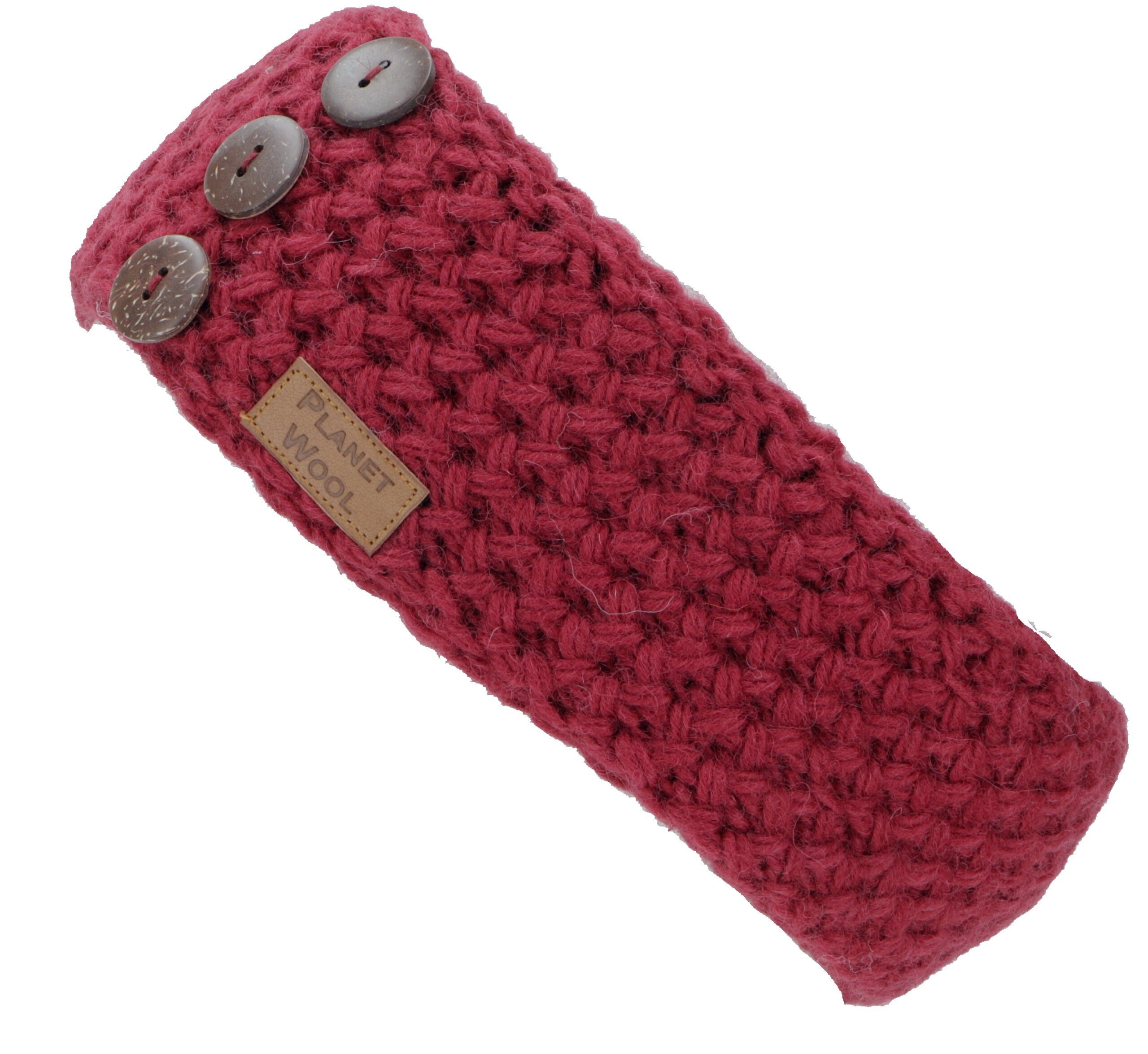 Guru-Shop Stirnband Woll-Strick-Stirnband mit hübschen..