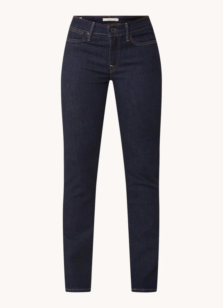 Blugi Levi's 712 cu talie medie, croială slim, într-o nuanță închisă