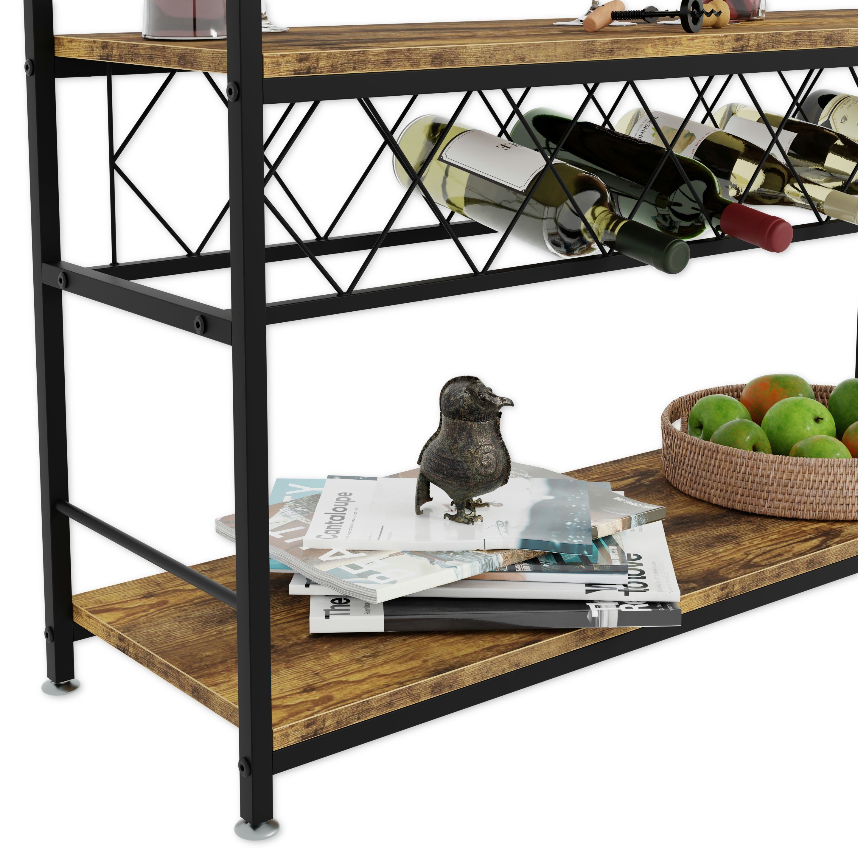 Lenmar Weinregal Weinregal aus Metall, Flaschenregal, Regale, Flaschenhalter LOFT 2-7