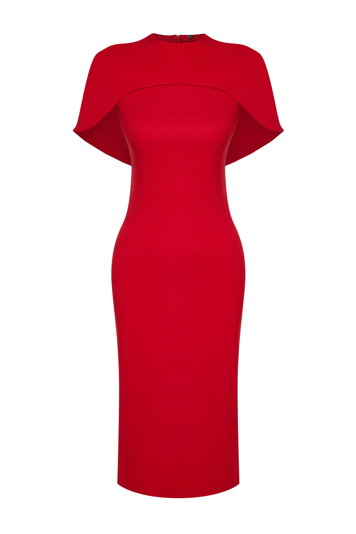 Trendyol Collection  Detailliertes, elegantes Abendkleid mit roten Ärmeln