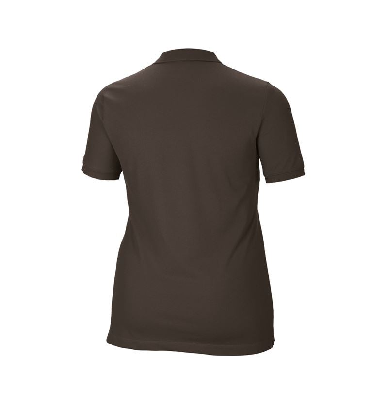 e.s. Piqué-Polo cotton stretch, Damen, plus fit