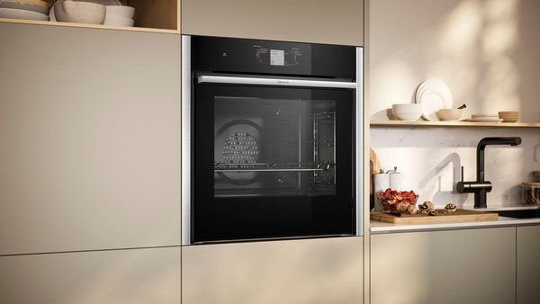 NEFF Einbaubackofen N 90 B64CT73N0, mit Teleskopauszug nachrüstbar, Hydrolyse
