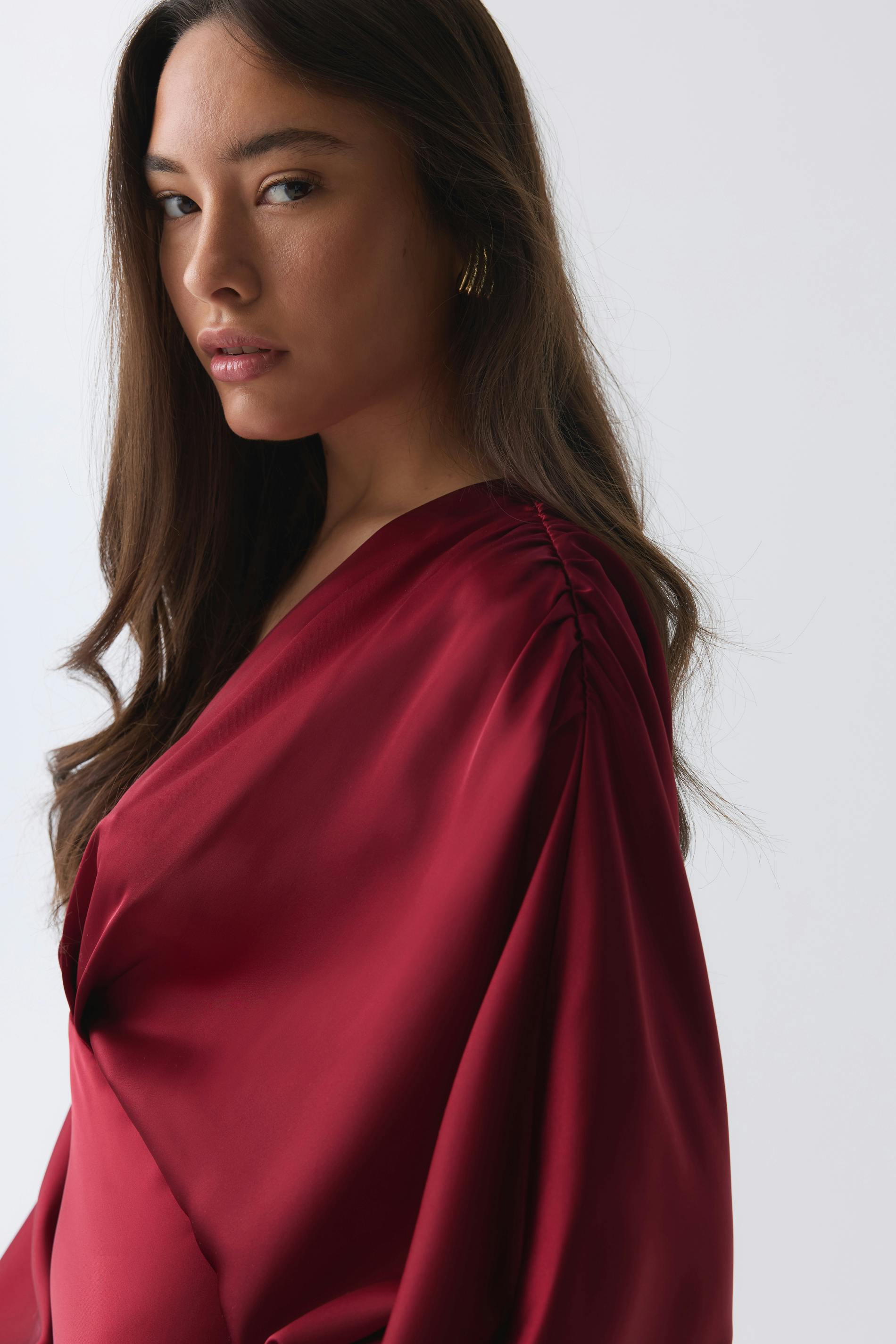 Satin midaxi dress
