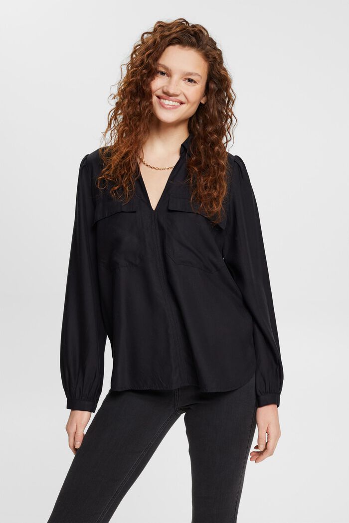 Bluse mit V-Ausschnitt