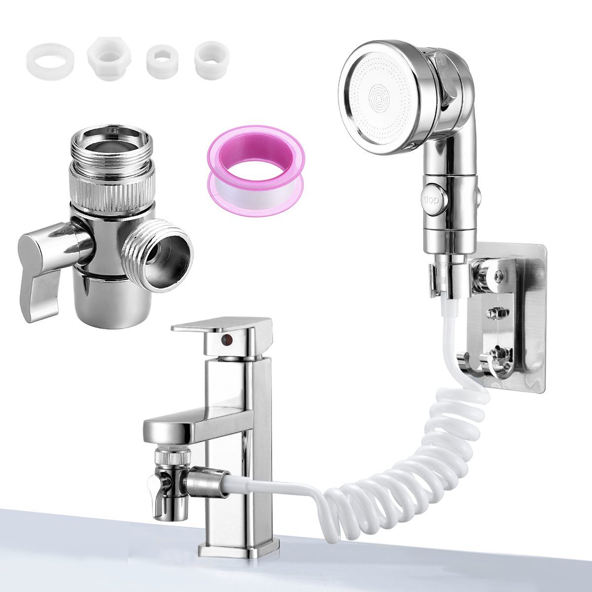 Housmile Bidetarmatur Bidet-Handbrause für Toilette Sprayer Edelstahl Sprüher (1-St) Komplett Bidet Set für WC