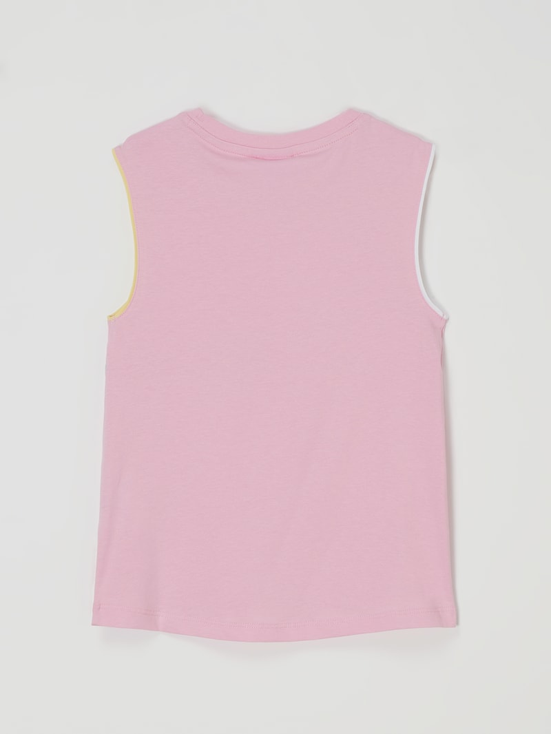 Top mit Logo-Print in rosa