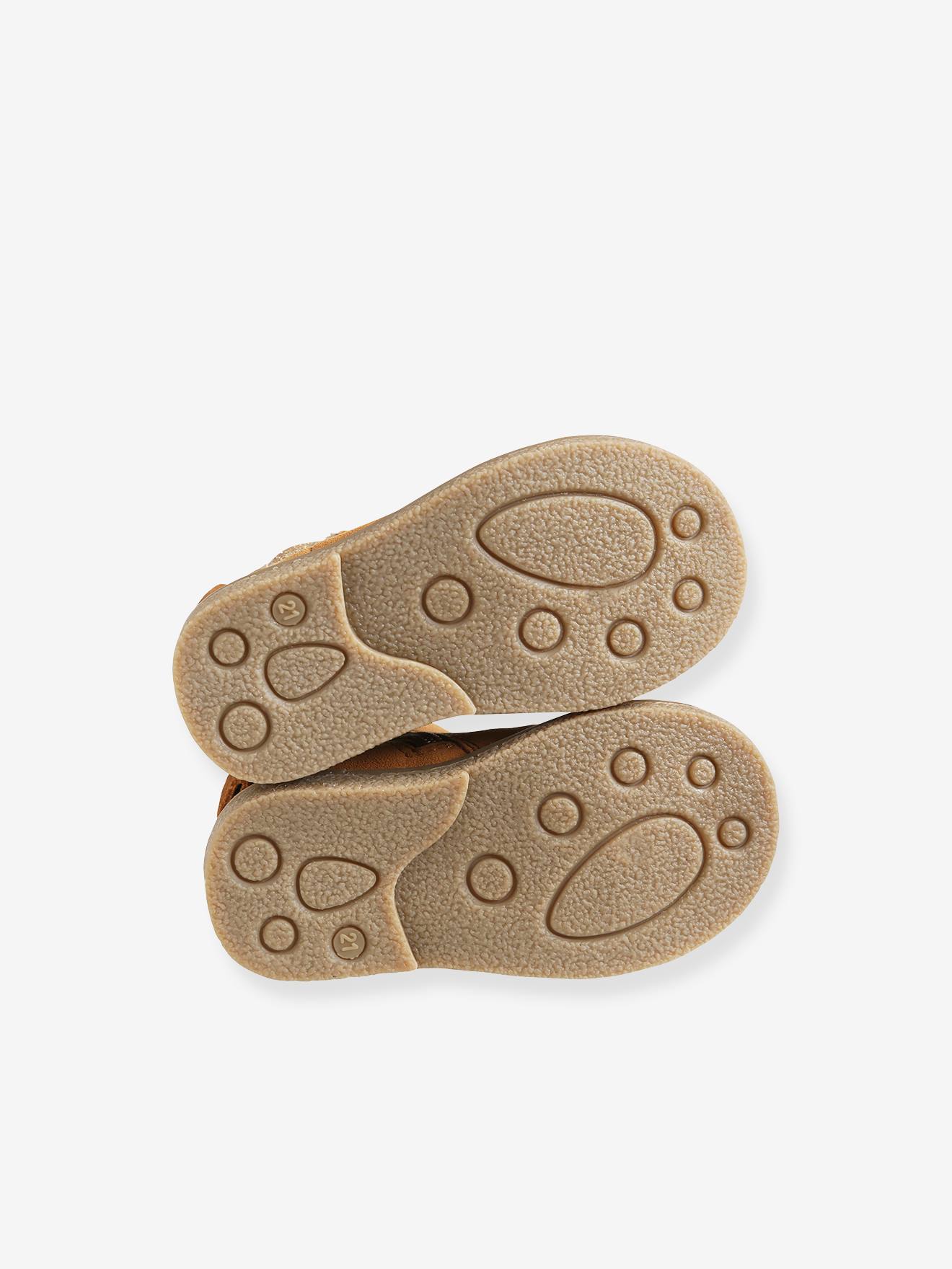 Vertbaudet Mädchen Baby Boots mit Dehneinsatz - camelfarben