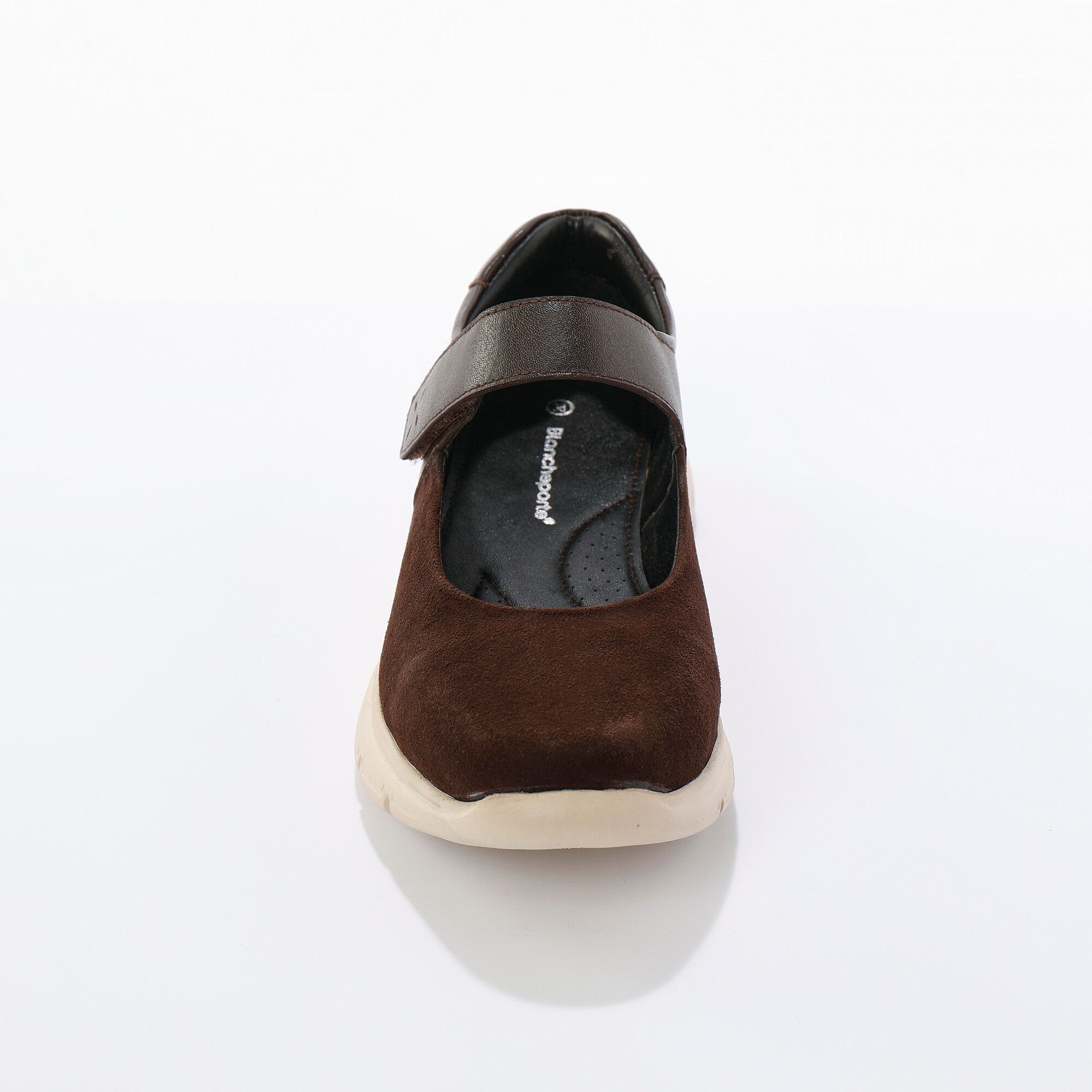 Ballerines de marche scratchées, cuir