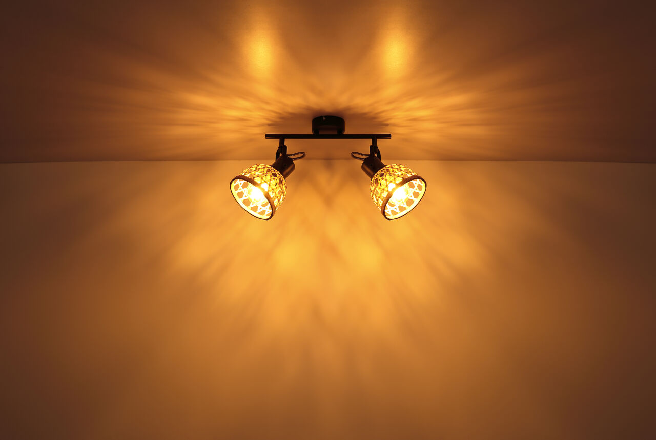 Globo Lighting - WENNA - Strahler Metall schwarz matt, 4x E27 LED