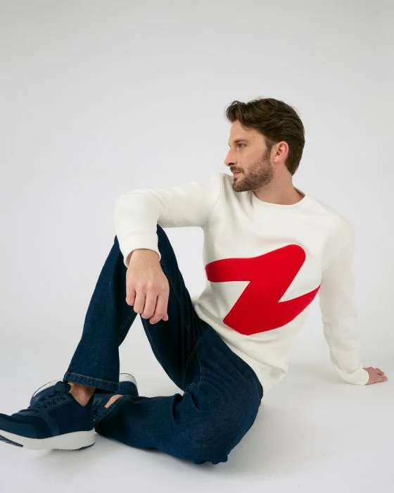 Sweat-shirt molletonné Thermolactyl à motif placé