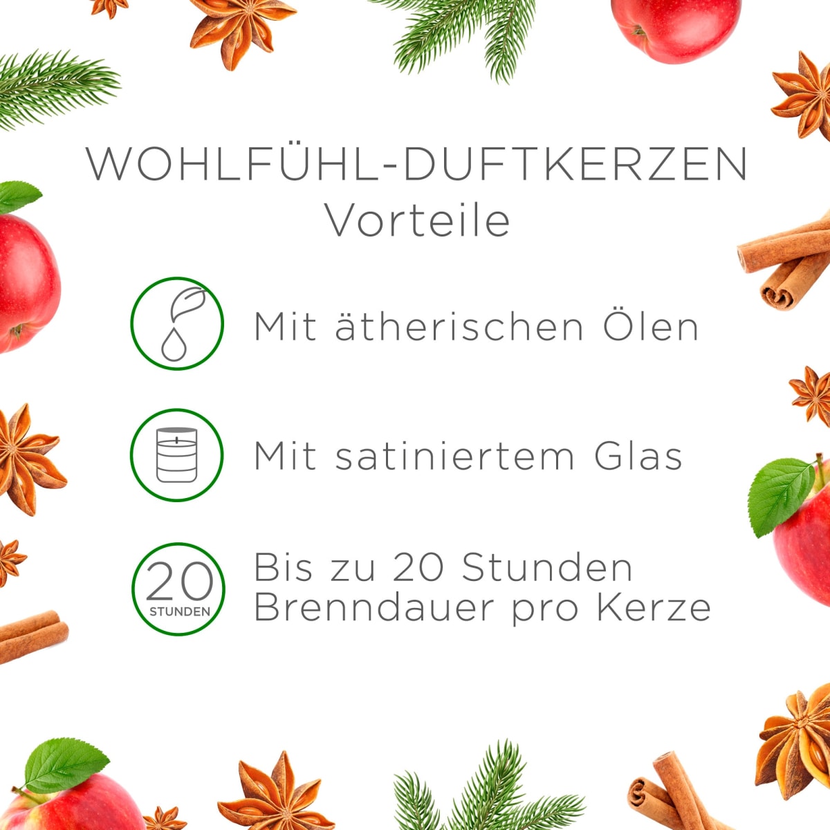 Duftkerze im Glas Zimtzauber & Bratapfel 105g, 1 St