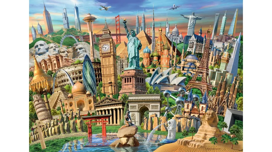 Ravensburger Puzzle - Sehenswürdigkeiten weltweit, 1000 Teile