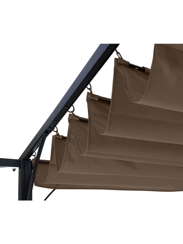 MCW Pergola C42 mit Schiebedach, 3x3m taupe-braun günstig kaufen onesize