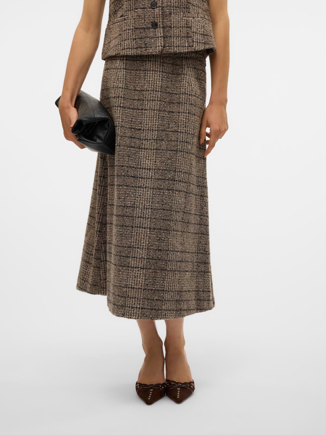 VMMARIN Hohe Taille Midirock