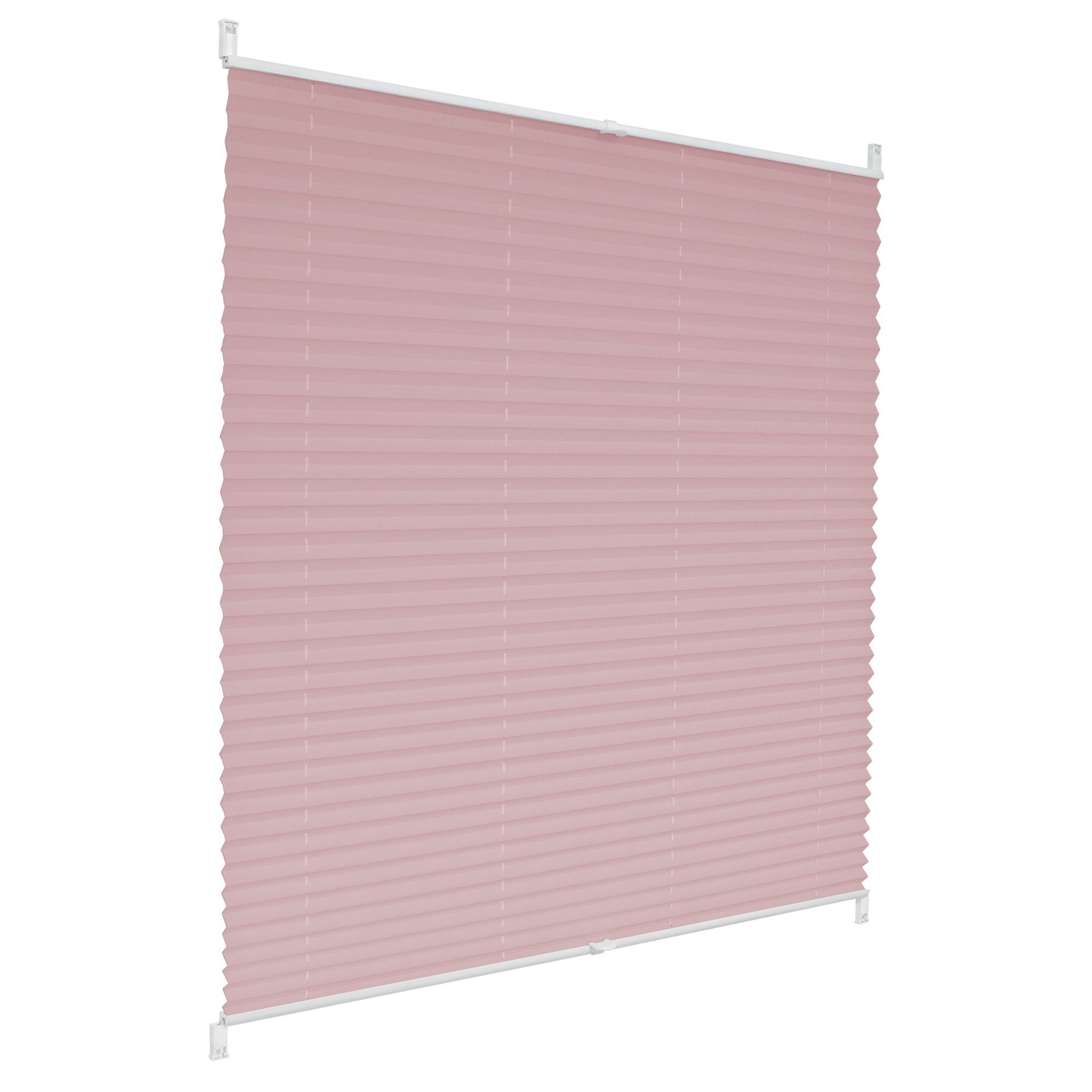 Plissee rosa, 55x100 cm, inkl. Befestigungsmaterial, ECD Germany, Klemmfix, Klemmfix ohne Bohren 55x100cm Rosa mit Klemmträger EasyFix