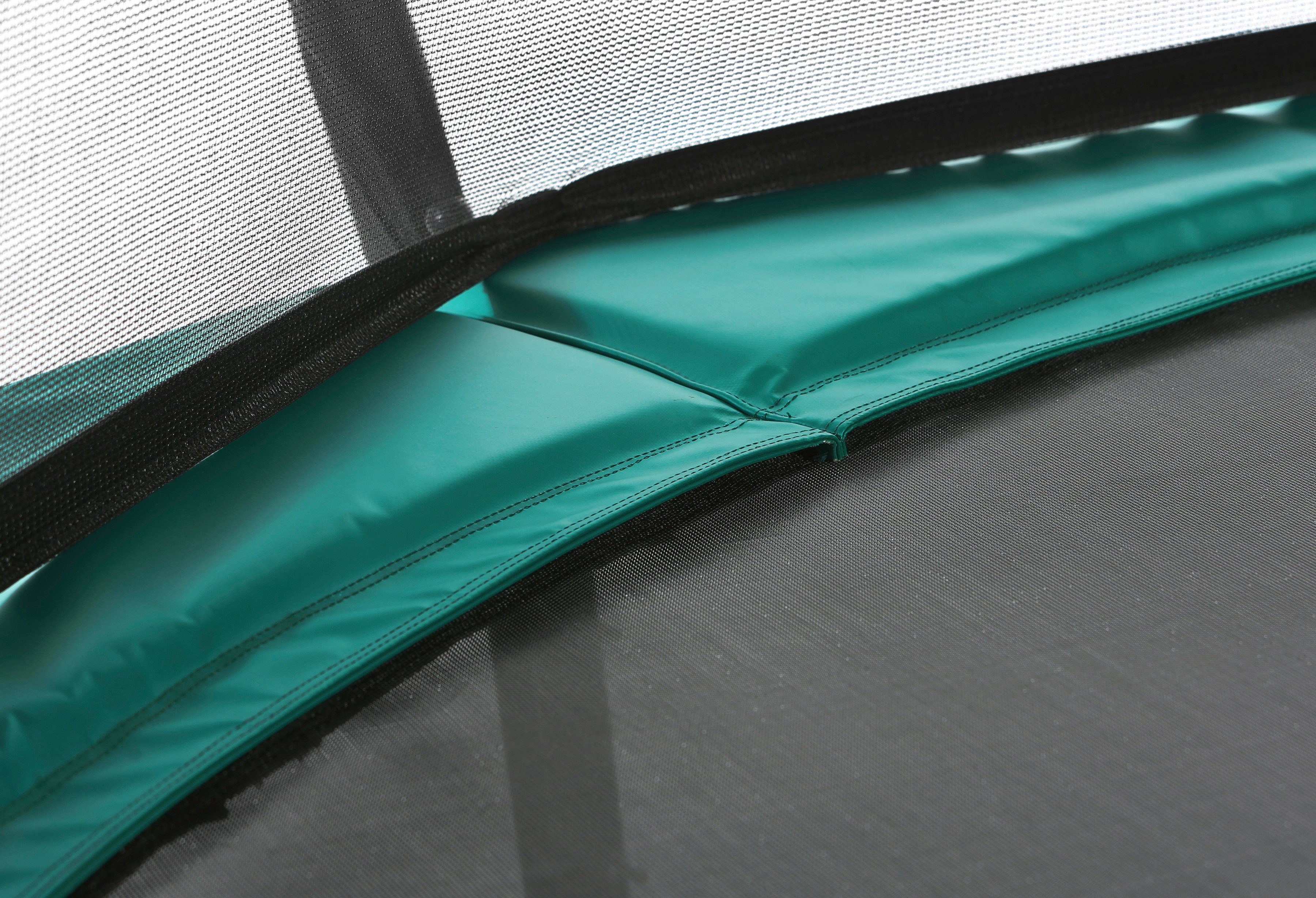 Salta Gartentrampolin First Class, Ø 427 cm, Schutzrand grün