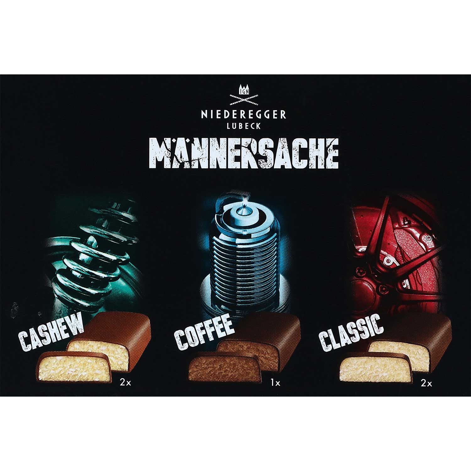 Niederegger Männersache Marzipan Minibrote Be strong 5x35g