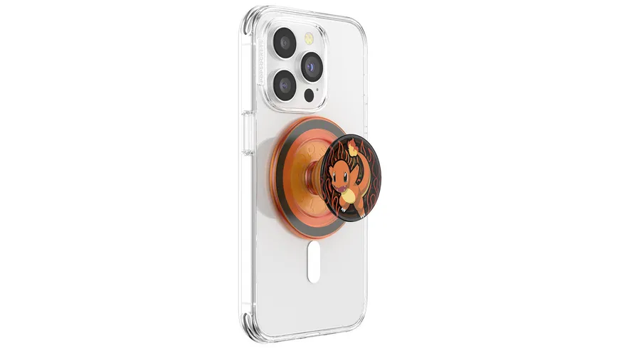 PopGrip Premium  für MagSafe rund - ausziehbarer Handy-Griff Handyhalter -  Charmander Flame