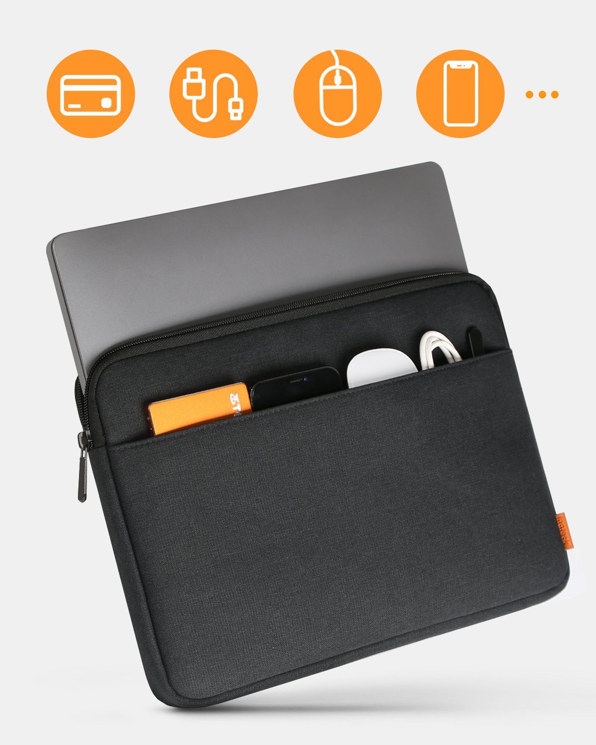 Inateck Laptop-Hülle 14 Zoll Laptoptasche, für 15-15,3 Zoll MacBook Pro/Air