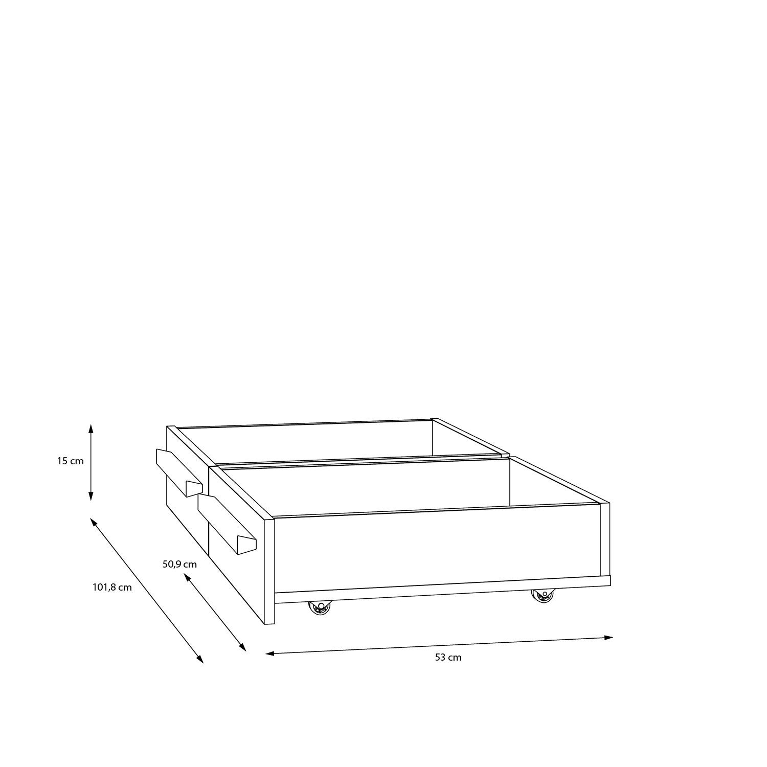 FORTE Bettschubkasten Surfino