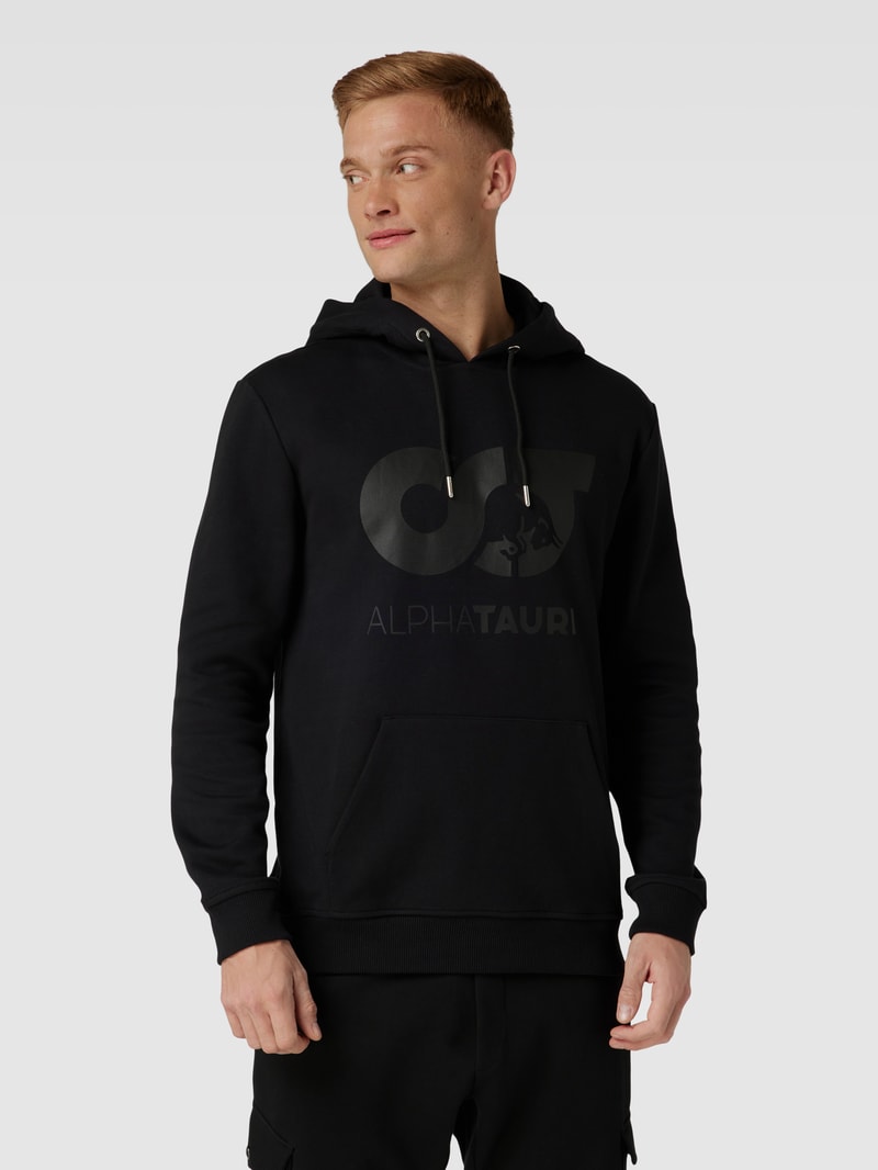 Hoodie mit Label-Print Modell 'SHERO' in schwarz