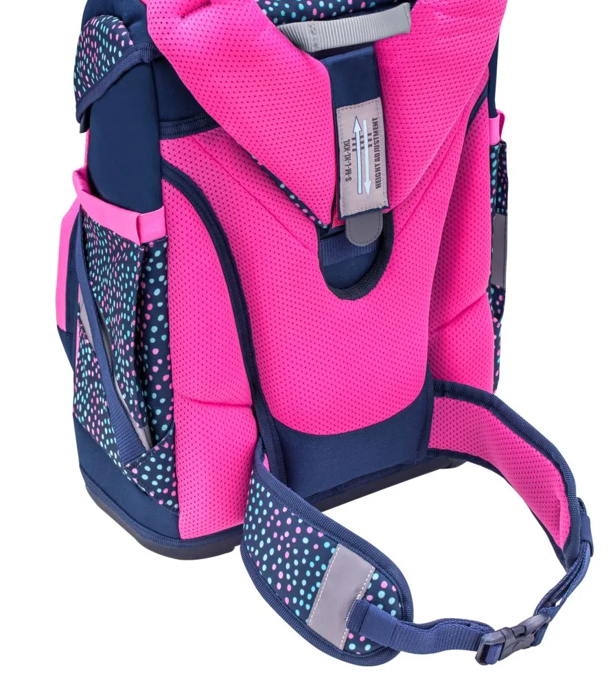 Belmil Smarty Schulranzen Set 5-teilig mit 6 Patches - Amazing Polka Dot 2