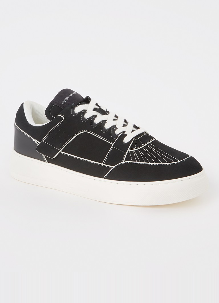 Αθλητικά παπούτσια Emporio Armani από nubuck με λογότυπο
