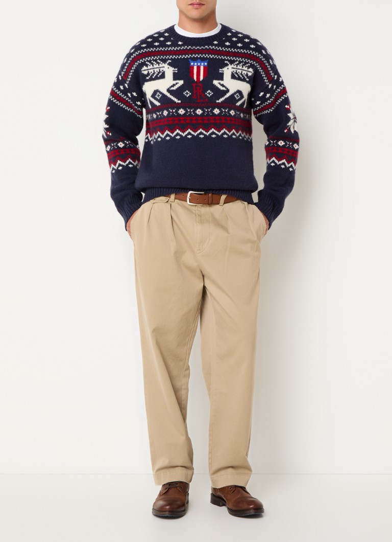 Ralph Lauren Fine-knit wool pullover with knitted-in pattern