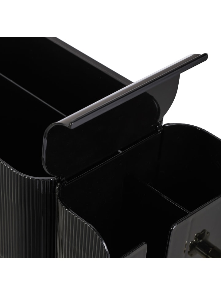 relaxdays Kosmetik Organizer in Schwarz/ Gold - (B)24 x (H)10 x (T)12,5 cm günstig kaufen onesize