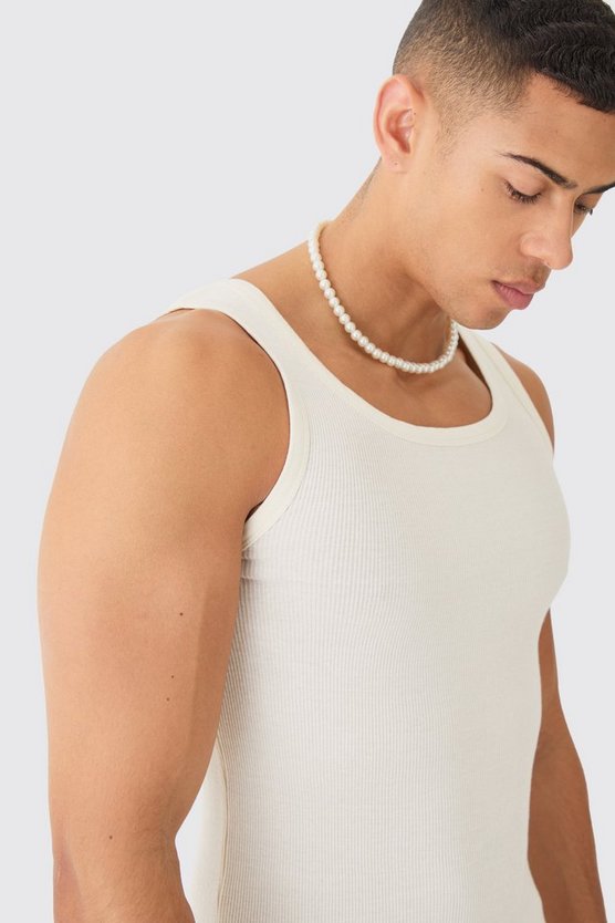 Geripptes Muscle-Fit Tanktop