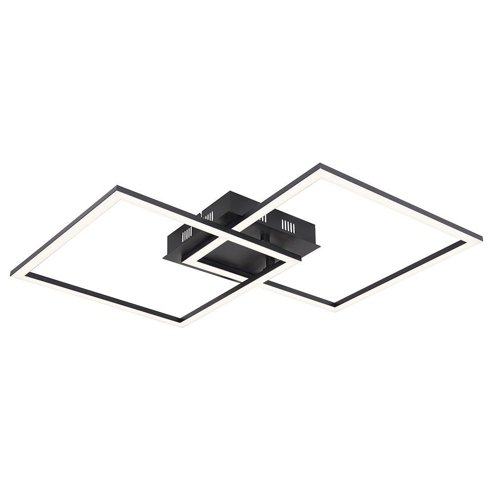 etc-shop LED Deckenleuchte, LED-Leuchtmittel fest verbaut, Warmweiß, Deckenlampe eckig LED Schlafzimmer Deckenleuchte ausgefallen Designer