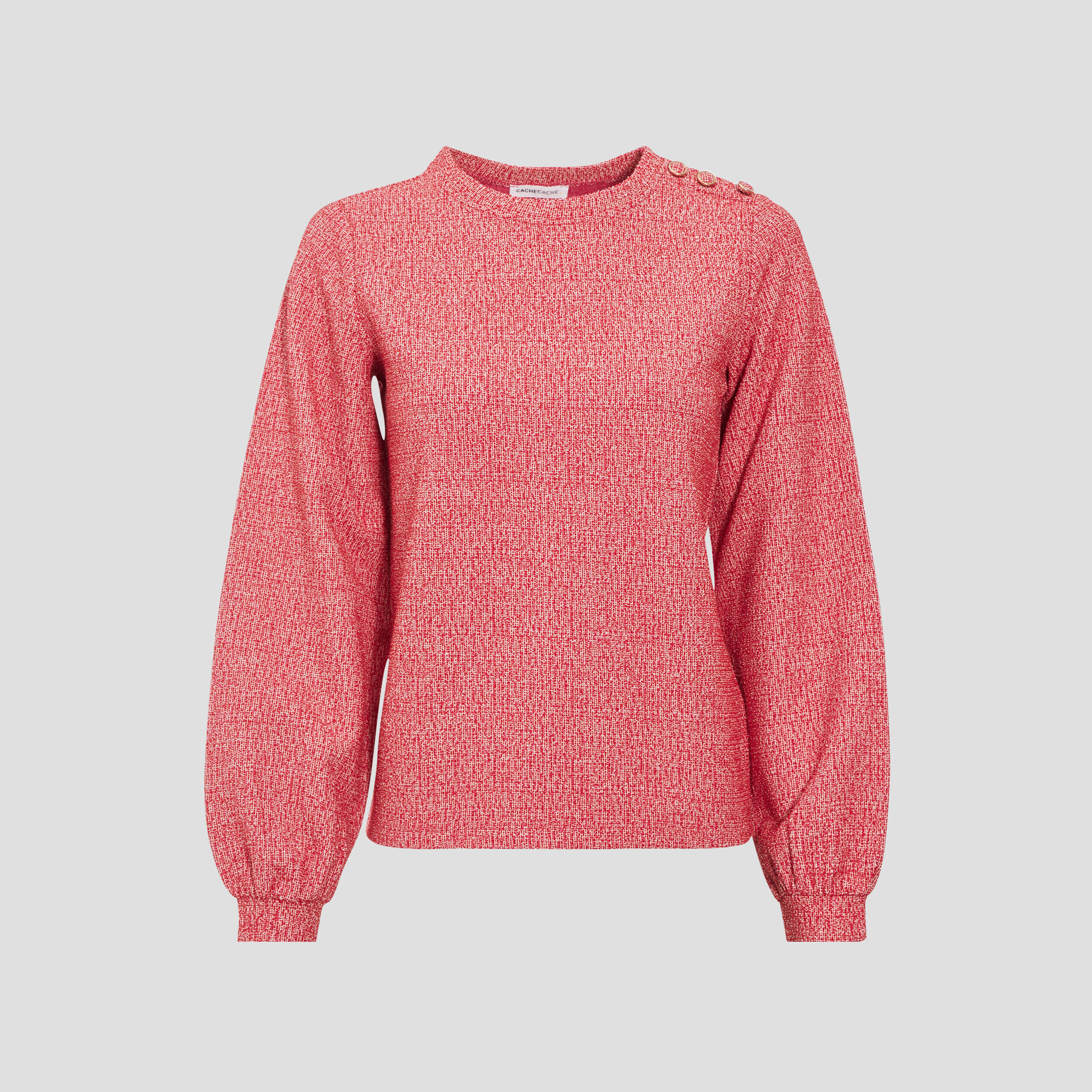 Sweat manches bouffantes rouge femme | Cache Cache