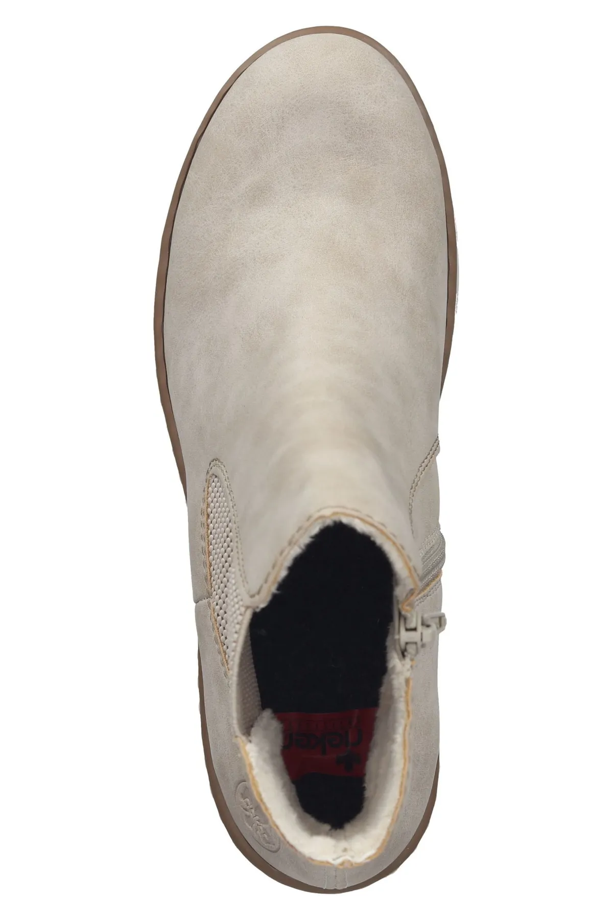 Rieker  Stiefelette - Beige - Flacher Absatz