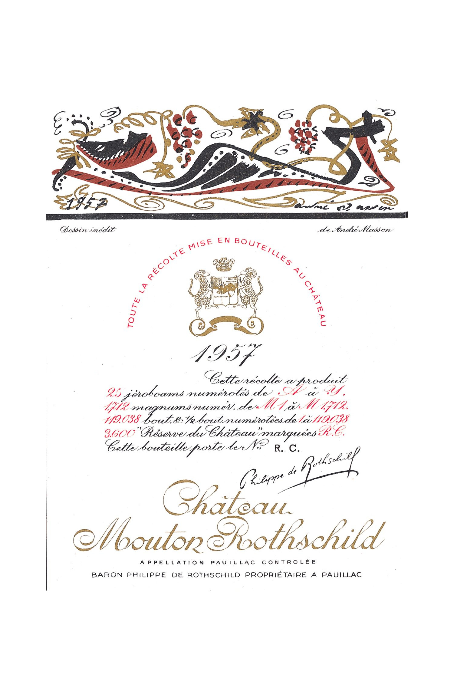 Château Mouton Rothschild 1957, Pauillac