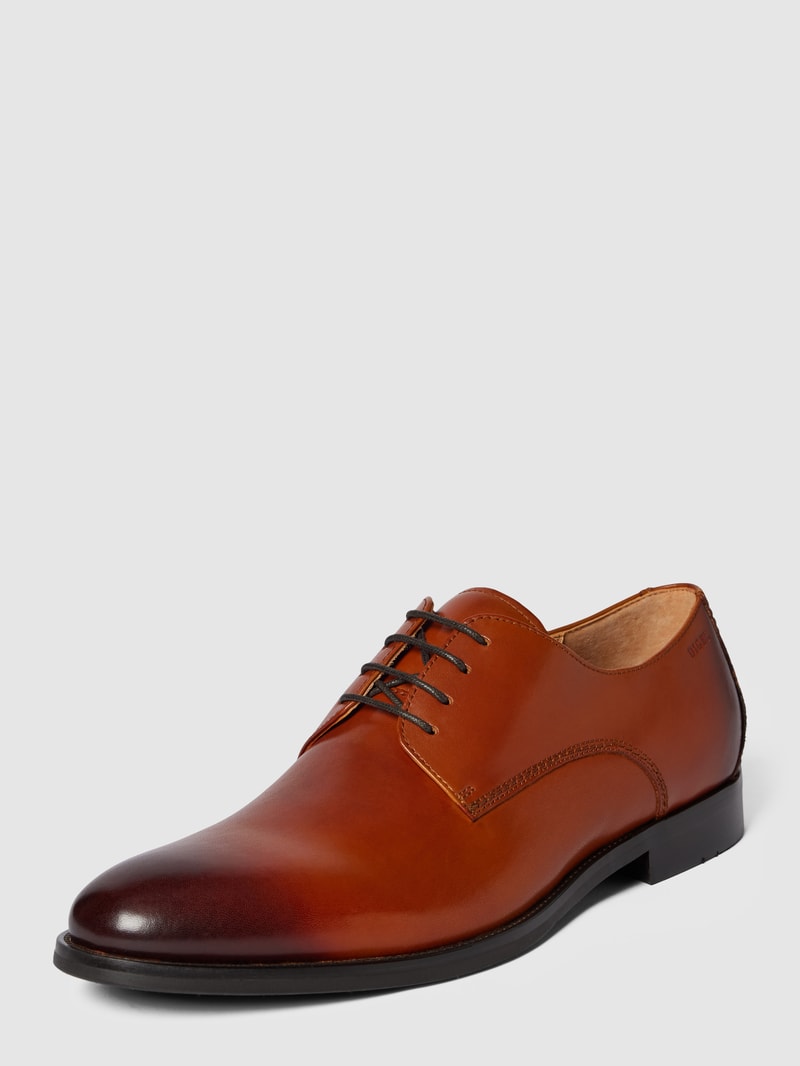 Derby-Schuhe aus Leder Modell 'SEBASTIAN' in cognac