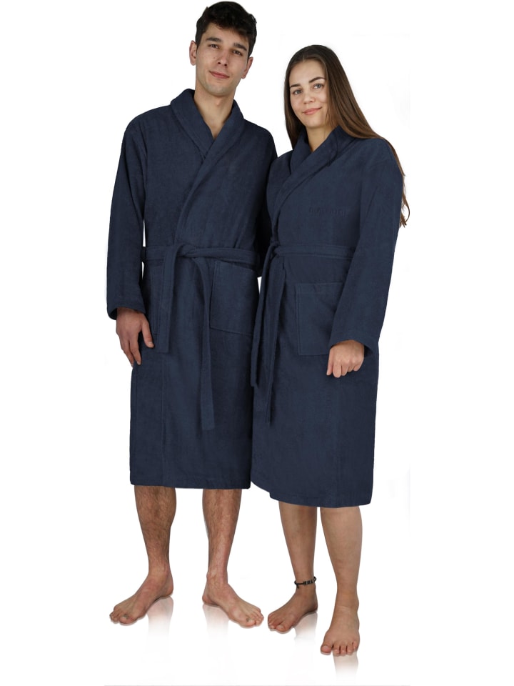 normani Unisex Premium Bademantel Sivas in Marine günstig kaufen