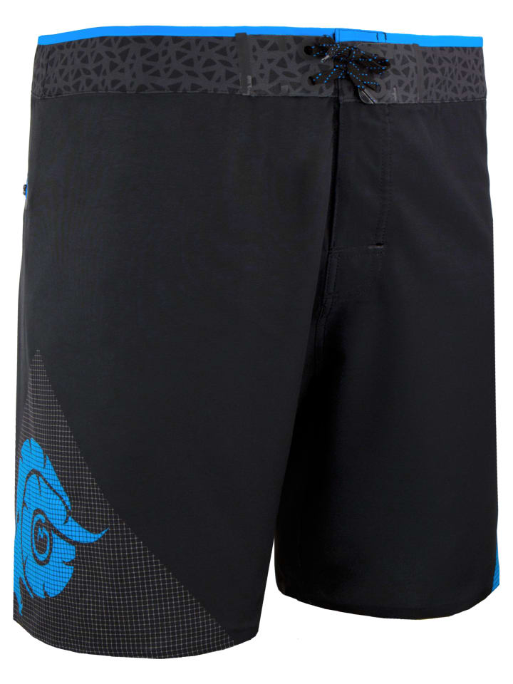 GUGGEN MOUNTAIN Badehose Kariert in Blau günstig kaufen