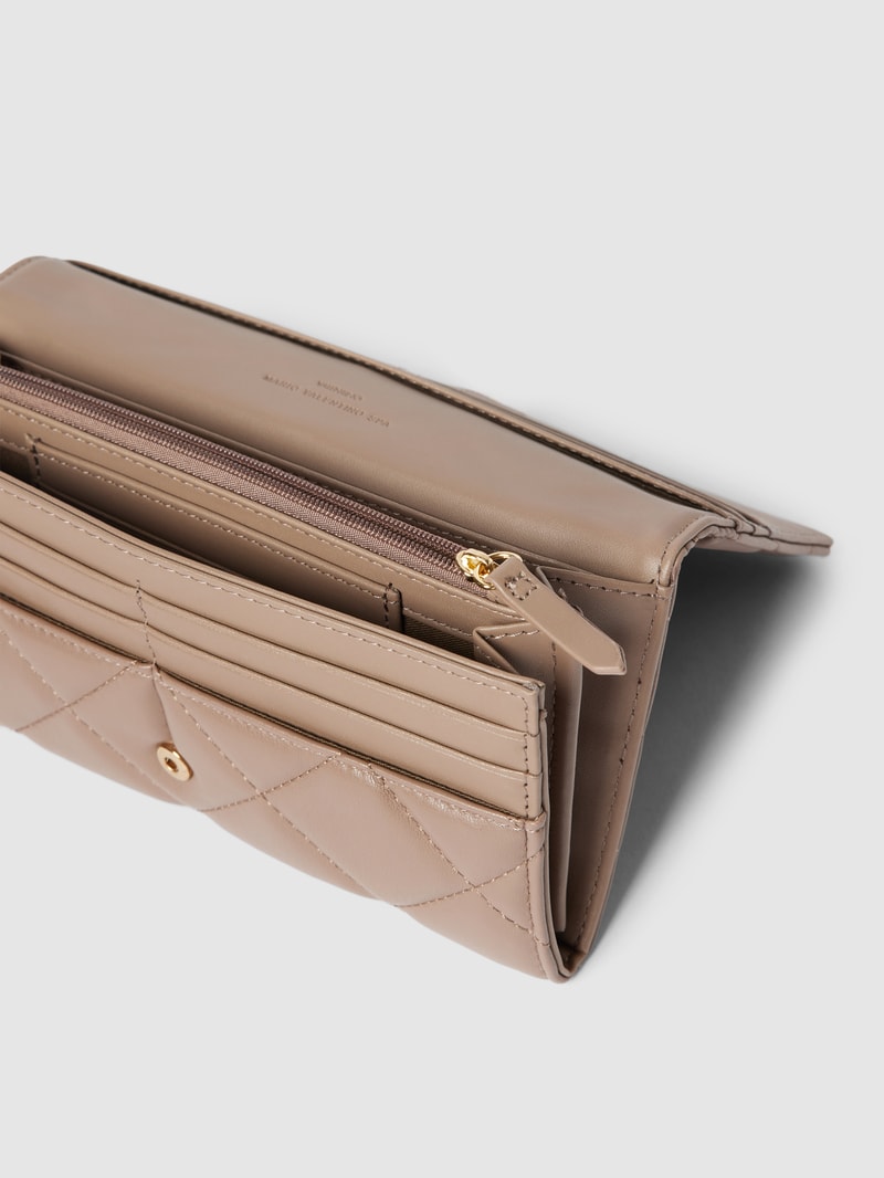 Portemonnaie mit Steppnähten Modell 'OCARINA' in taupe