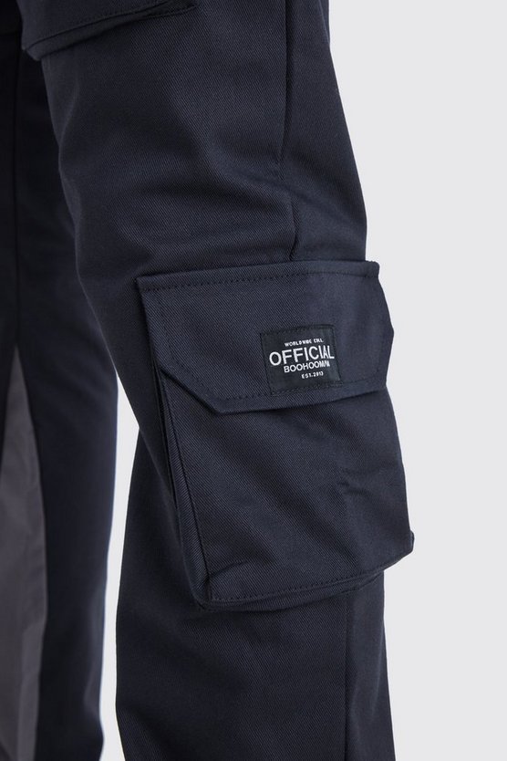 Tall Slim-Fit Cargo Colorblock Schlaghose