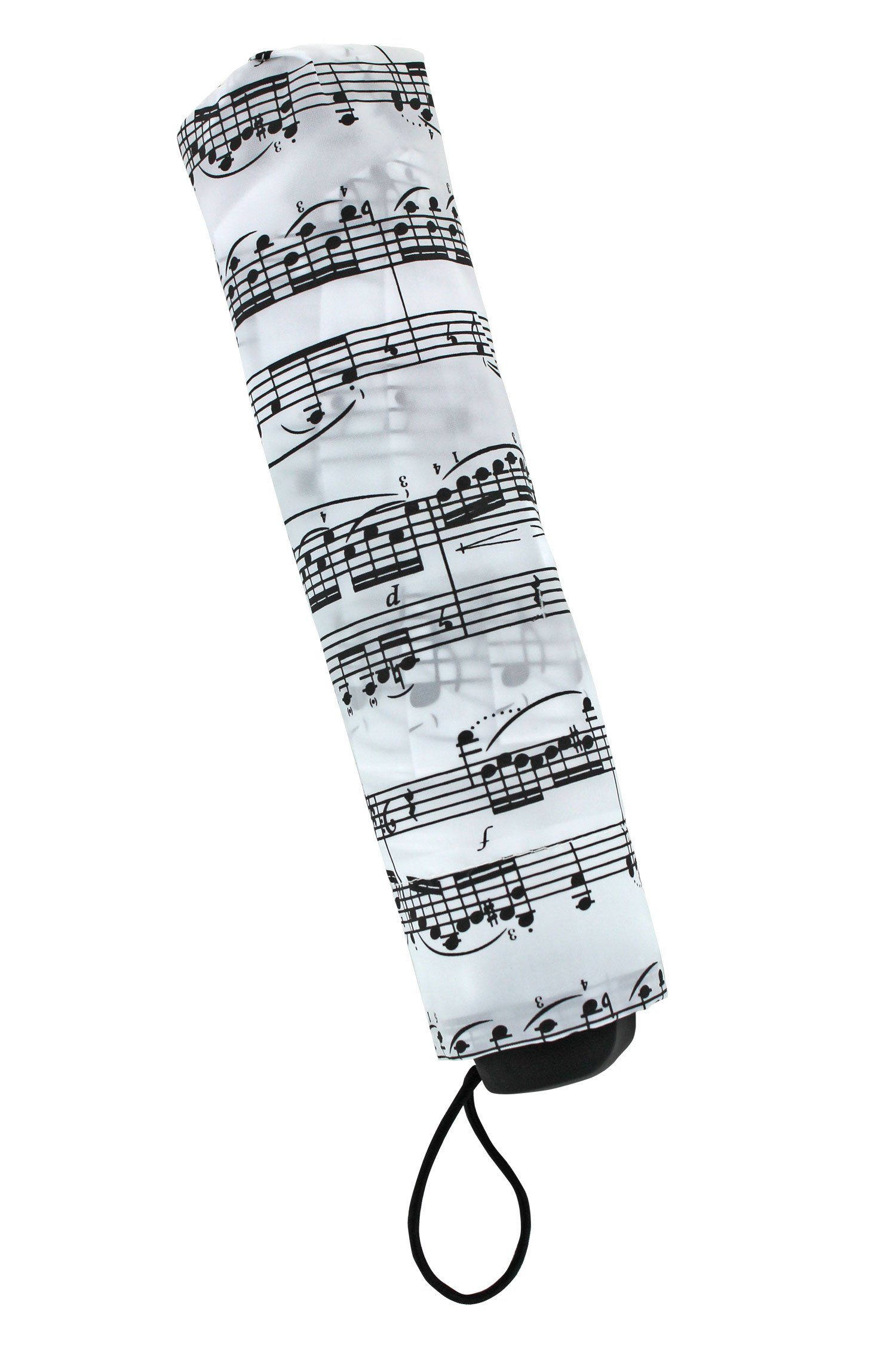 mugesh Taschenregenschirm Taschenschirm Notenzeilen, für Musiker