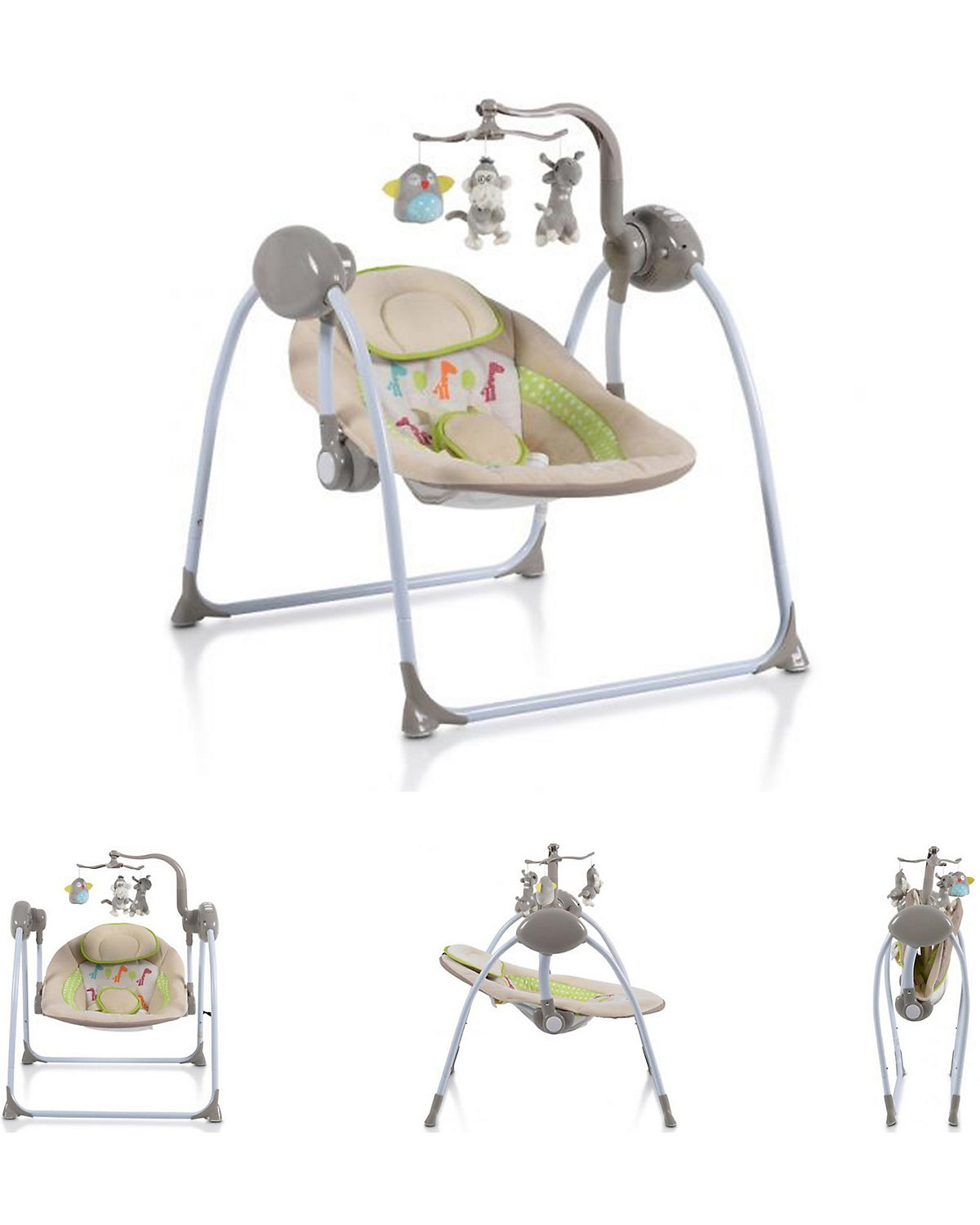 Babywippe Swing+ Musikfunktion Rückenlehne verstellbar Babywippen