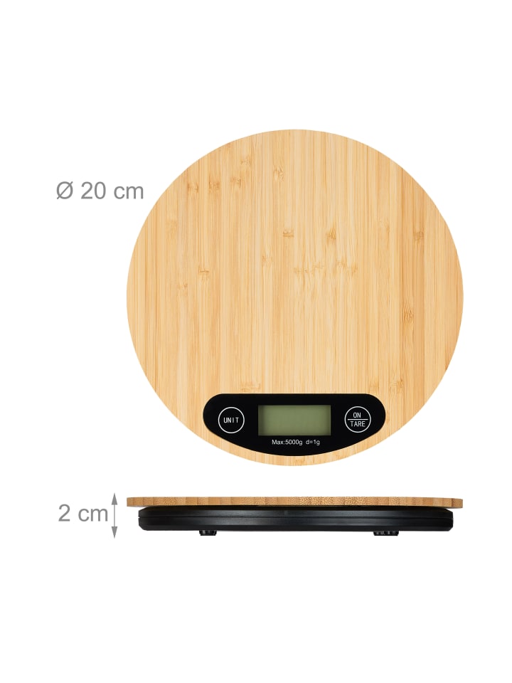 relaxdays Küchenwaage in Natur günstig kaufen onesize